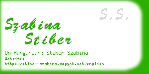szabina stiber business card